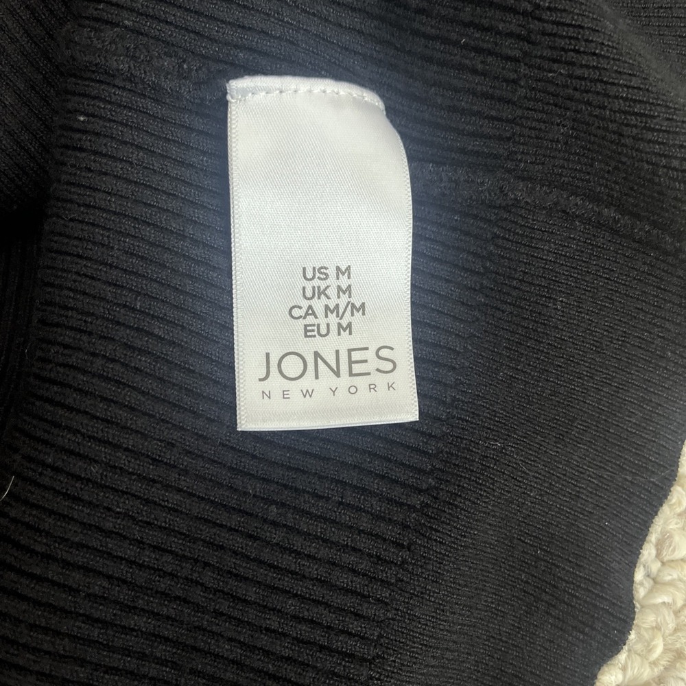 Jones New York Women's Casual Feminine Stretch Ribbed V-Neck Sweater Medium - Picture 8 of 9